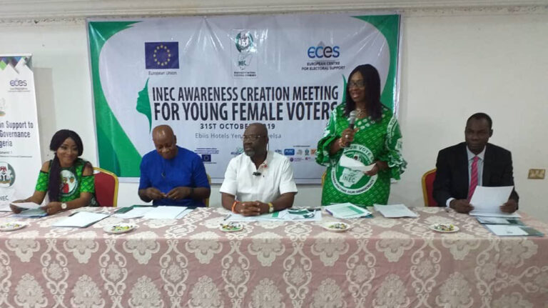 INEC, EU move to sensitise young female voters ahead of Bayelsa guber poll